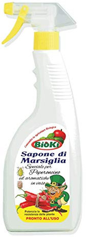 Bioki 04-16 Jabón Marsella con guindilla, botella trigger de 550 g