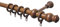 Gardinia Lugano Classic Ø 28 mm nussbaum 160 cm, 5622