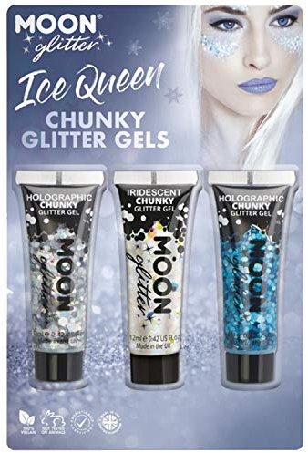 WOOOOZY Glitzer-Schminkgel-Set Eiskönigin, 36 ml