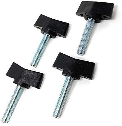 Design61 4X Flügelschraube Kunststoff mit Gewindebolzen Stahl M5 x 29 mm