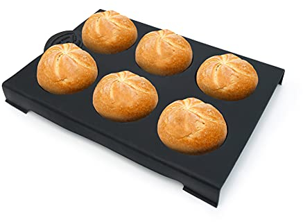 Cecoa • Molde para bollos tradicional • Perforado • 6 cavidades • Horneado Homogénico • 100% silicona de alta calidad • Resistencia y libre de BPA • Cocina perfecta • Ideal para panadería en casa