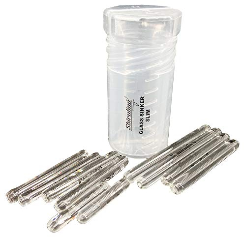 Sbirolino Tremarella Glas Glasgewichte Bombarden Glasgewicht zum Forellenangeln, Gewicht zum Angeln auf Forellen, Glasbeschwerung für Forellen (kurz 10)