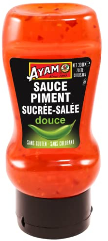 AYAM Sauce Sucrée-Salée | Épicée | Piments frais | Haute Qualité | Alimentation Saine | Sans gluten | Sans colorant | Sans Glutamate | Bouchon anti-goutte - 330g
