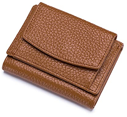 FANDARE Femme Portefeuille Cuir RFID Porte-Cartes de crédit Filles Porte-Monnaie Multi Cartes Pochette Marron