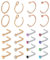 D.Bella Nasenpiercing Set Nasenring Chirurgenstahl L Förmig Nasenstecker Nase Stecker mit Strass Nase Piercing Schmuck 24Stk Silber/Roségold