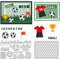 BENECREAT 2PCS Fußball-Stanzschablonen Aus Karbonstahl, Turf Soccer Goal Trophy Metallprägeschablone Für DIY Scrapbooking Album Papierkarten Dekoratives Handwerk