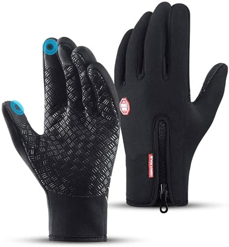 Touchscreen warme Handschuhe Herren Damen, Winddichte Laufhandschuhe Winterhandschuhe Unisex Elastisch leicht Atmungsaktiv zum Radfahren, Laufen, Fahren, Joggen, Skifahren - XL