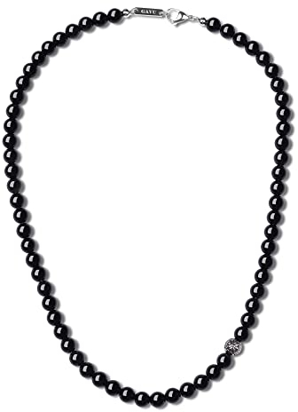 GAVU Fleur De Lis Regenbogen Obsidian Kristall Halskette für Männer 65cm