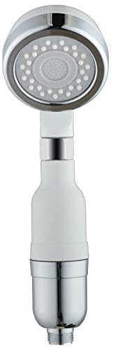 5-Mikron Genauigkeit Duschkopf mit Filter Erneuerbare Duschbrause Nicht-Einweg-Patrone Echte Filtration für Hartwasser-Chlor Universal G1/2 Handduschkopf Schlauch nicht enthalten (009)