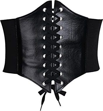 1 pièce de joint de taille palace noir, joint de taille ultra-large pour femmes de style palace, joint de taille élastique serré élastique noir, ceinture élastique en PU pour femmes, corset
