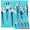 Quadratische Tischsets für Esstisch, Iris Blumen, Blau