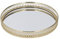 Bandeja De Tocador De Espejo De Cristal, Bandeja De Joyería De Espejo, Bandeja De Vidrio Redonda Dorada, Bandeja De Perfume Bandeja De Tocador De Espejo Bandeja De Baratija De Joyería, Bandeja Decorat
