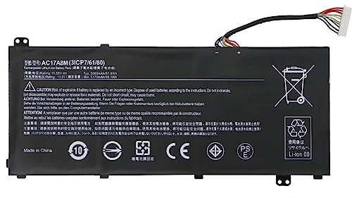 ASKC AC17A8M Laptop Battery for Acer Spin 3 SP314-52 SP314-52-331FP TravelMate X3 X3410-M X3410-MG X3310-M X314-51-M X314-51-MG TMX3310-M TMX3410-M TMX314-51-MG 3ICP7/61/80 61.9Wh