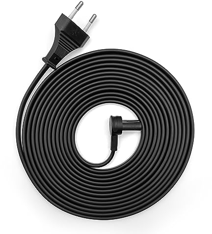 BrightOn® Ersatznetzkabel Kompatibel mit Sonos ERA 100, ERA 300 & Mini Sub Lautsprechern, EU-Version, (1er-Pack) (5 Meter, Schwarz)