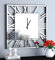 SHYFOY Verspiegelte Große Wanduhr Moderne XXL Uhr aus Glas Quadratisch römische Ziffern Grosse Wanduhr für Wohnzimmer Wand 80 x 80 cm