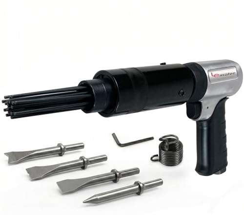 LE LEMATEC Pneumatic Needle Scaler for Rust, Paint & Weld Slag Removal