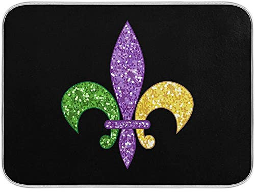Tapis D'Entrée 40X60cm, Belle Fleur De Lys Tapis Entrée Lavable Paillasson Facile À Nettoyer Tapis De Bienvenue pour Couloir Porte D'Entrée Terrasse