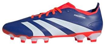 adidas Unisex Predator League Football Boots Multiground Fußballschuhe, Lucid Blue/Cloud White/Solar Red, 44 EU