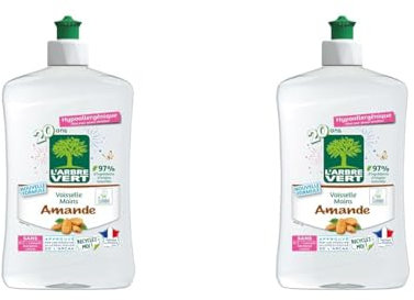 L'Arbre Vert - Liquide Vaisselle - Amande - 500 ml (Lot de 2)