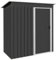 Outsunny Caseta de Jardín Exterior 1,16 m² 163x89x182 cm Cobertizo de Jardín Exterior Metálico con Puerta Corredera y Techo Inclinado Armario para Jardín Terraza Patio Negro