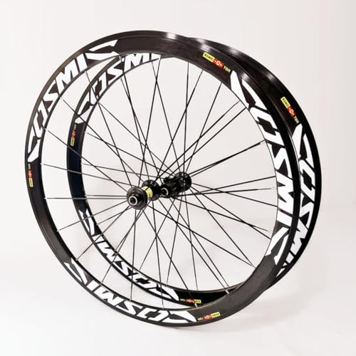 ZCXBHD Rennrad-Laufradsatz 700C*23C-25C-28C 40/50MM Aluminium-Legierung C/V Bremse Felge Schnellspanner 20H Nabe 120 Klicks Für 7 8 9 10 11 Speed Laufradsatz (Color : White, Size : 50MM)