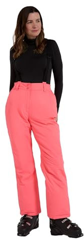 Mountain Warehouse Pantalon de Ski Femmes Moon - Déperlant, Taille réglable, Bretelles détachables, Poches - Idéal pour Le Ski, Hiver Rose Vif 46