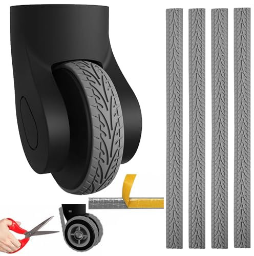 4 Pezzi Copricerchi per bagagli, Bagaglio Viaggio Copriruota, Ruote Per Bagagli Copertura Silicone, Antiscivolo con Cancellazione del Rumore, per Applicabile per Ruote Girevoli, Ruota per Valigia