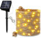 Solar Lichterkette Seil,15M Solar Rope Lights,300 LED Gartenleuchte,Solar Hanfseil Lichterkette,Warmweiß Beleuchtete Lampe,Solar Lichterkette Außen Wetterfest,Wasserdicht Fee Lichterkette Aussen
