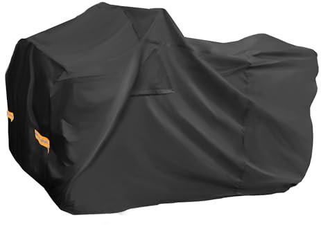 X AUTOHAUX Housse de Protection imperméable pour Quad Polaris Sportsman 450/570 4 Roues 210D-PU Noir 211 x 122 x 120 cm