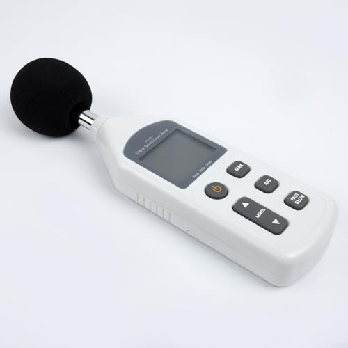 Präzises Schallpegelmessgerät, digitaler Geräuschtester, 30 130 dB Messbereich, schnelle / niedrige Zeitgewichtung, LCD-Display