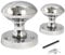 Betley Butterfly Chrome Polished Mortice Sprung Door Knob Set Pack Pair Round Victorian Door Knobs 56mm