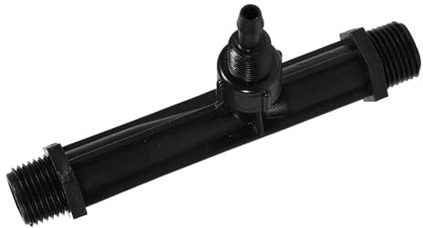 1 2 3 4 1 Pulgada Tubo de Riego Mezclador de Fertilizante Inyector Herramienta Agrícola Plástico Negro para Jardín (G1/2 cuatro puntos)