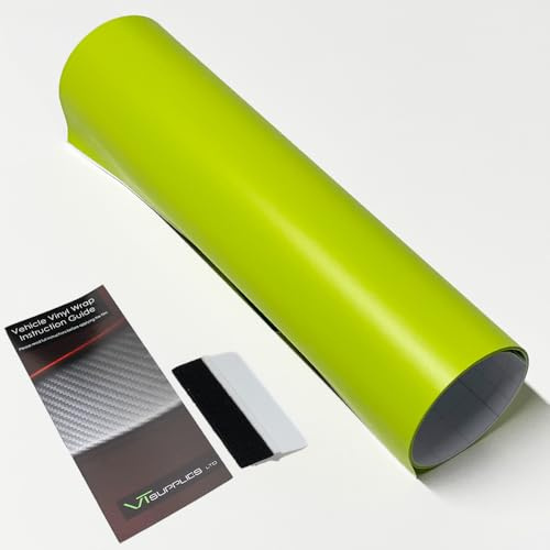 Matt Car Vinyl Wrap [Self Adhesive Air Release Film] with Squeegee Tool - Outdoor Rated for Car Automotive Use (Light Green, 30 x 152cm)
