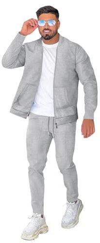 DONYKARRY 2 Pièces Maillot col baseball Sportswear Set Ensemble De Survêtement Pour Homme