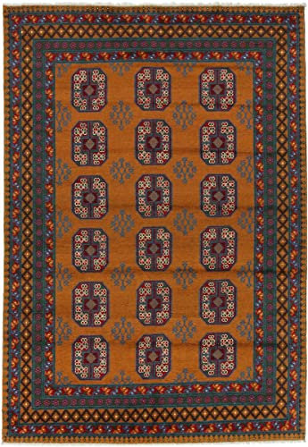 Nain Trading Afghan Akhche Limited 206x297 Handgeknüpft Orientteppich Teppich Wolle