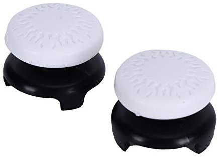 Daumengriffe, Silikon-Daumengriffkappen für PS5S-Controller, Thumbsticks zur Unterstützung beim Zielen, Kontrollieren und Reduzieren von Daumenermüdung, Weiß, 2 Stück Controller-Griffe