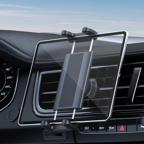 Kolasels Auto Tablet Halterung Lüftungsgitter, 360° Drehbar KFZ Handy & Tablet Halter, Universelle LKW Lüftung Tablethalterung für iPad Pro Air Mini, Galaxy Tab, iPhone und Smartphones 4-13 Zoll
