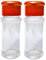 2pcs Salt and Pepper Shakers, Spice Container Reusable Plastic Clear Cruet Pot Kitchen Accessories for Table Camping