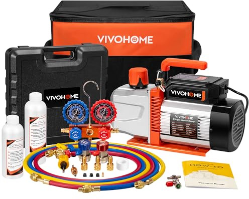 VIVOHOME Bomba de vacío HVAC de doble etapa 5 CFM