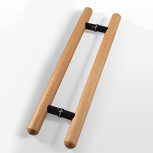 AIAMEWYT Manijas de Puerta rústicas, herrajes de Madera para Puertas corredizas Interiores y Exteriores (marrón, Longitud 40 cm (16 Pulgadas))