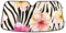 Parasol para parabrisas de coche, diseño de flores rosas, beige, negro, con estampado de cebra, divertido parasol universal retráctil para ventanas delanteras, M, 55 x 27.6 pulgadas
