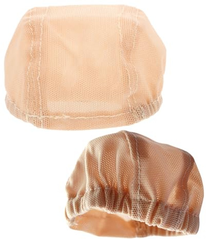 SOIMISS 2 Stück Puppen Wig Netzkappen Bjd Futterweben Kappen Kostüm Wig Hut Zubehör für Verschiedene Puppenkopfgrößen Leicht zu Reinigen und Anzupassen
