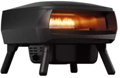 WITT Pizzaofen für Gas-Pizza, Modell klein, drehbar, 16 Zoll, Farbe Schwarz