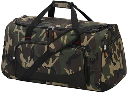LONALIA Sporttasche Reisetasche Herren Groß 55L - Weekender Gym Bag Fitness Tasche für Sport Training Urlaub Fußball (Tarnung)