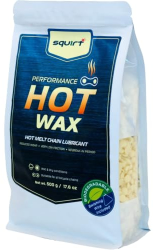 Squirt Performance Hot Wax for Bicycle Chains | Squirt Performance Hot Wax 500g - High-Efficiency Solid Bike Chain Lubricant