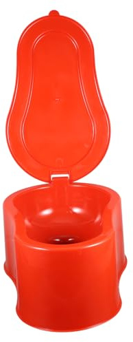 Veemoon Tragbare Toilette aus Dickem Pvc Kunststoff Praktische und Leichte Campingtoilette für Baustellen und Andere Orte Einfach zu Verwenden und Robust Zufällige Farbe
