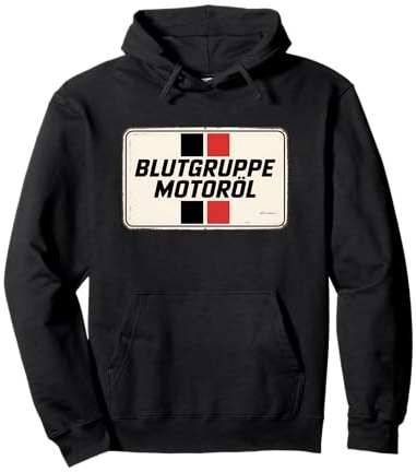Blutgruppe Motoröl Pullover Hoodie