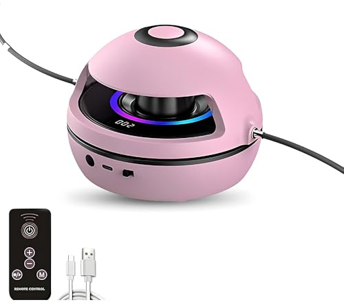 Smart Skipping Rope Kids, HOVCEH Music Jump Rope Machine with Remote Control, Skipping Rope with Counter with 10 Speed Settings, LED Screen, Bluetooth Music, Coloured Lights