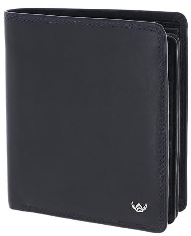Golden Head Leder Geldbörse Polo RFID Protect Kombischeintasche 1232 Marineblau dunkelblau