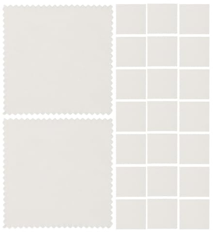 NUSITOU Brillenputztücher 8x8cm Wildleder 100 Stück Multifunktional und Wiederverwendbar Reinigungstücher für Brillen und Schmuck im Praktischen